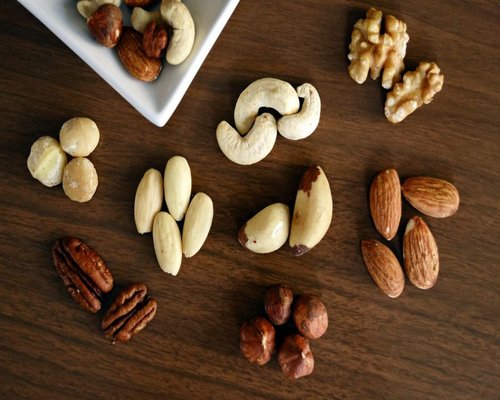 Assorted walnuts and almonds from Central Valley